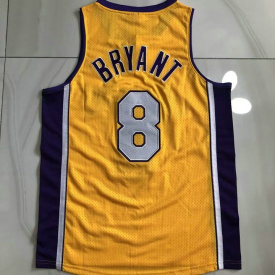 NBA 8 Kobe Bryant Lakers 1999-2000 authentique Maillot jaune